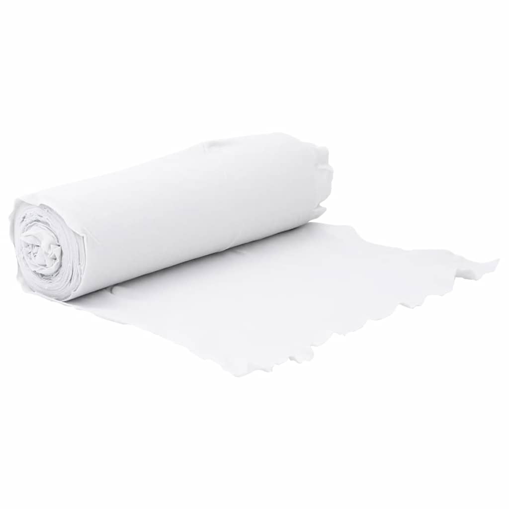 Membrana geotextil de Vidaxl 1x50 m poliéster fibra blanca
