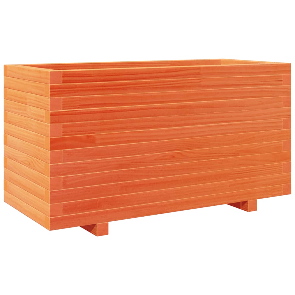 Vidaxx macetero 90x40x49,5 cm madera maciza de pino, marrón lavado