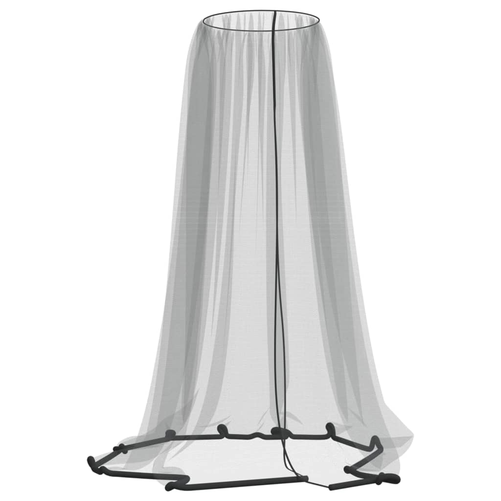 Vidaxl Mosquito Net per ombrello 220 mesh φ300x230 cm nero