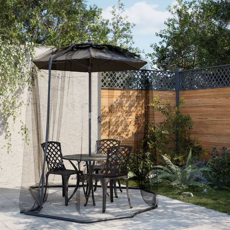 Vidaxl Mosquito Net per ombrello 220 mesh φ300x230 cm nero