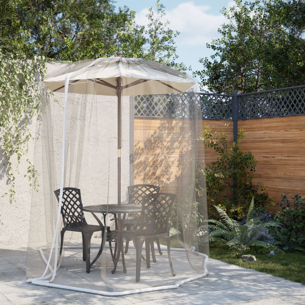Vidaxl Mosquito Neta para Umbrella 220 Mesh φ300x230 cm blanco