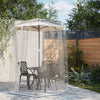 Vidaxl Mosquito Neta para Umbrella 220 Mesh φ330x250 cm blanco