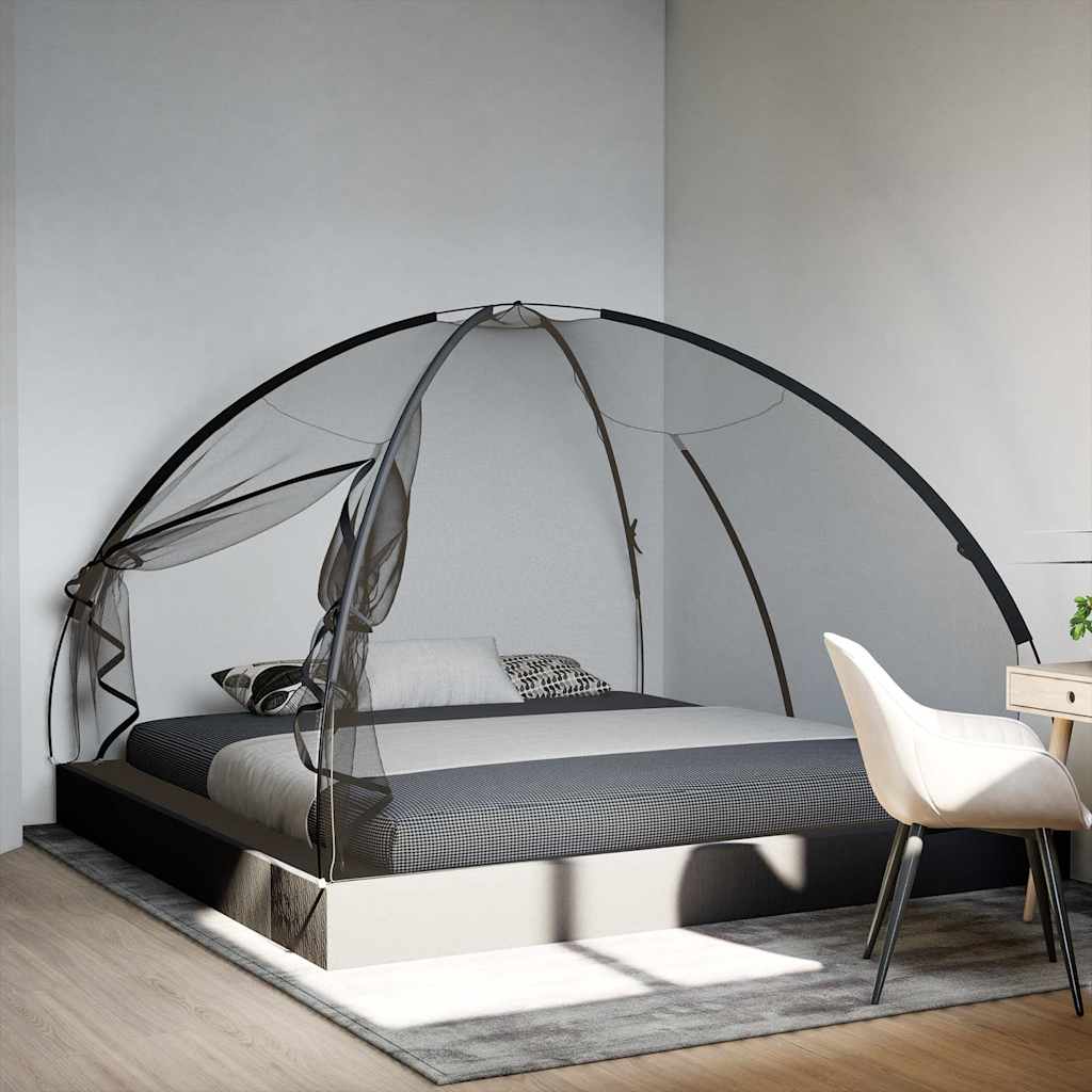 Zanzariera Vidaxx con ante mongolia 220 mesh 200x200x135 cm nero