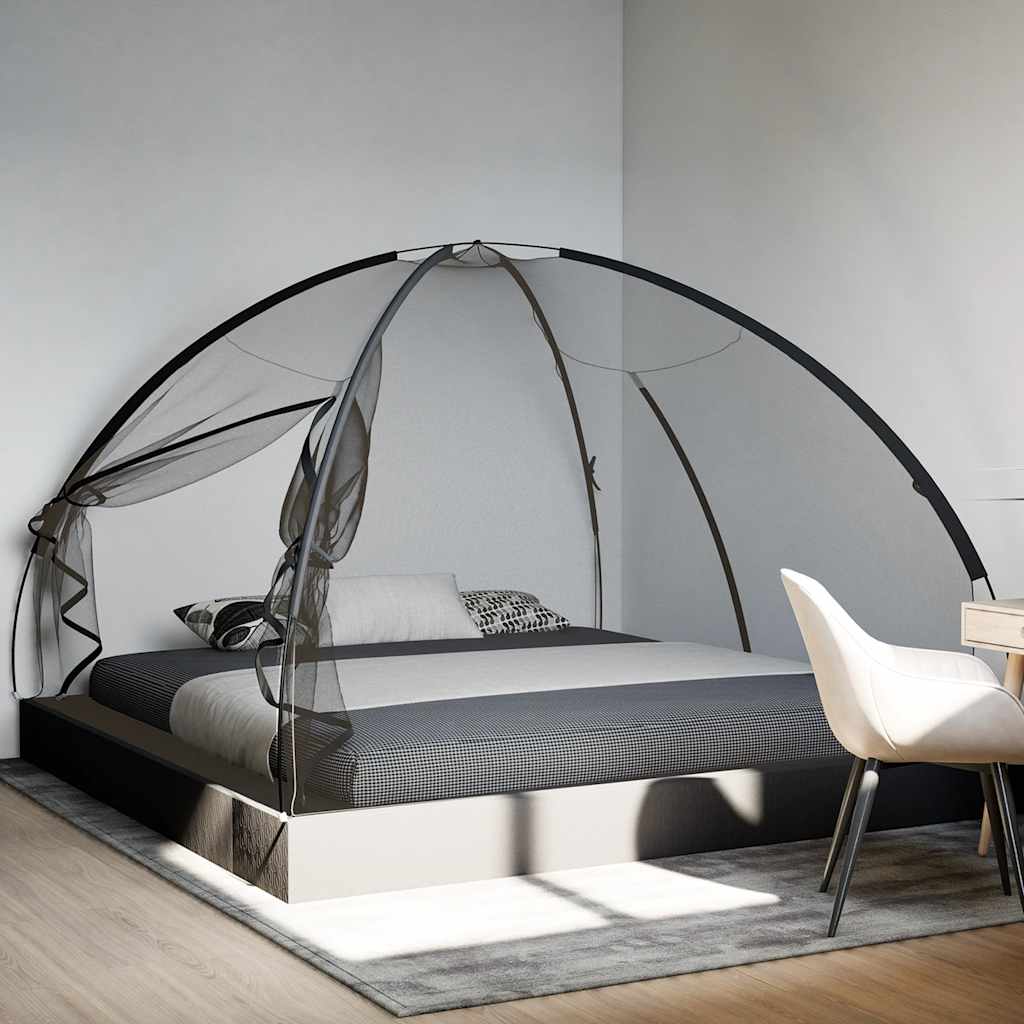 Vidaxx mosquito net with doors mongolia 220 mesh 200x200x135 cm black