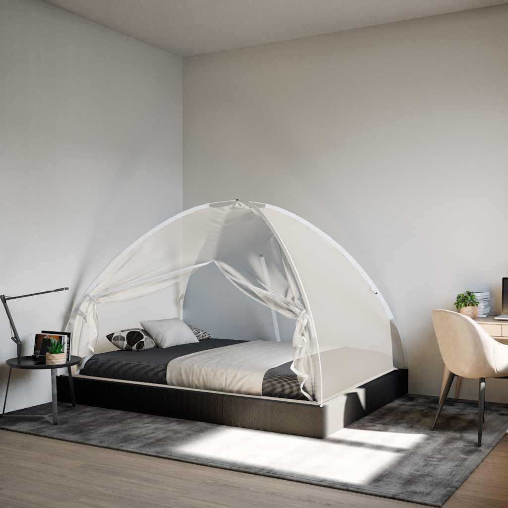 Vidaxl Mosquito Neta con puertas Mongolia 220 Mesh 200x120x130 cm blanco