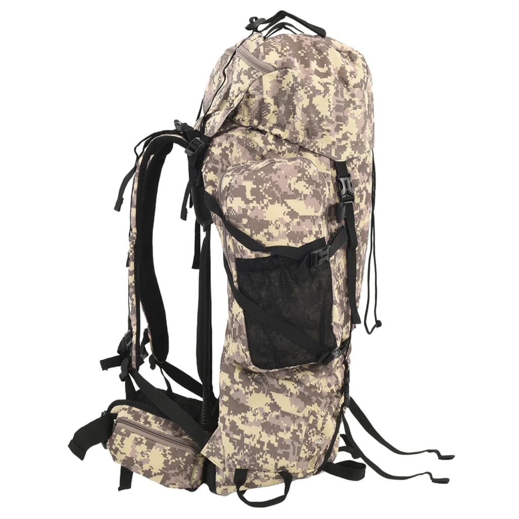 Vidaxl Walking Zackpack 80 L camuflage Oxford Fabric camelbruin