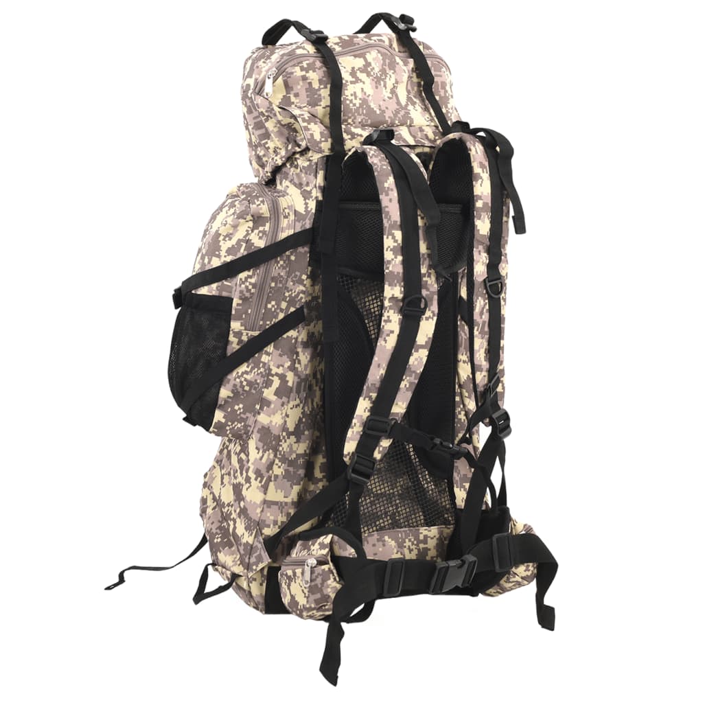 Vidaxl Walking Zackpack 80 L camuflage Oxford Fabric camelbruin