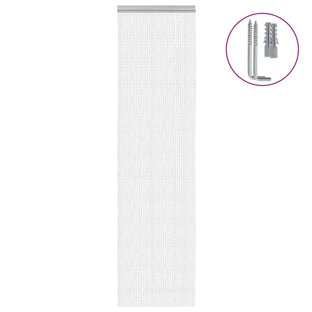 Catene di tenda a mosca vidaxl 56x202 cm in alluminio
