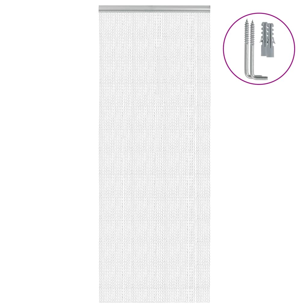 Catene di tenda a mosca vidaxl 80x201 cm in alluminio