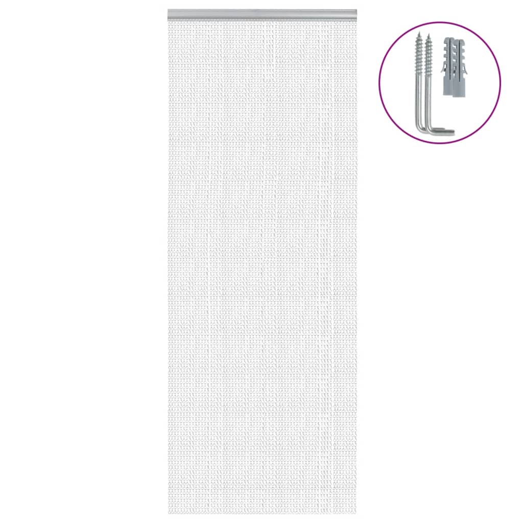 Cadenas de cortina de mosca Vidaxl 80x212 cm de aluminio