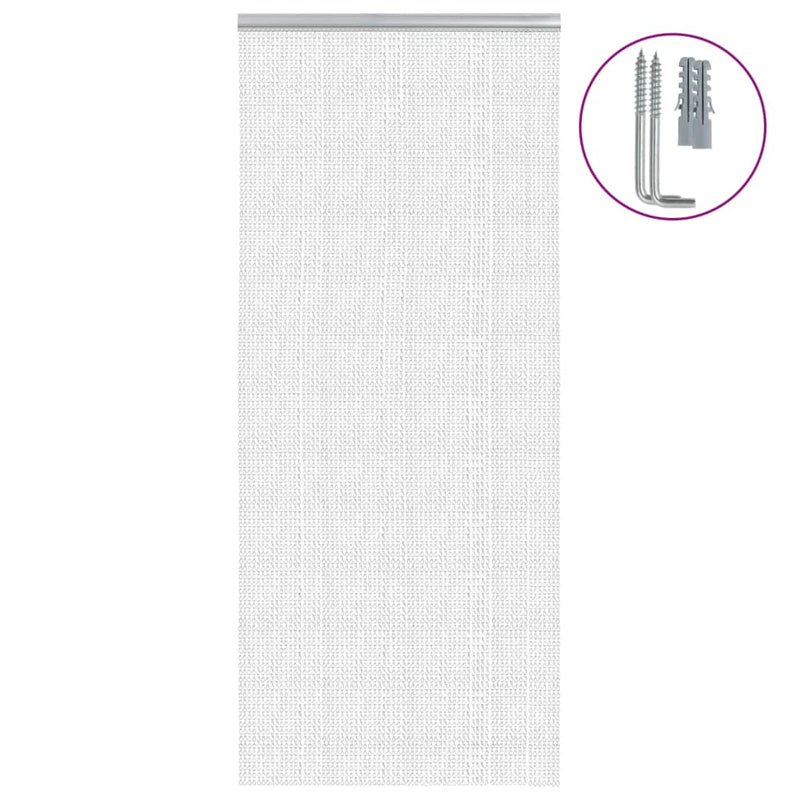 Catene di tenda a mosca vidaxl 90x212 cm in alluminio