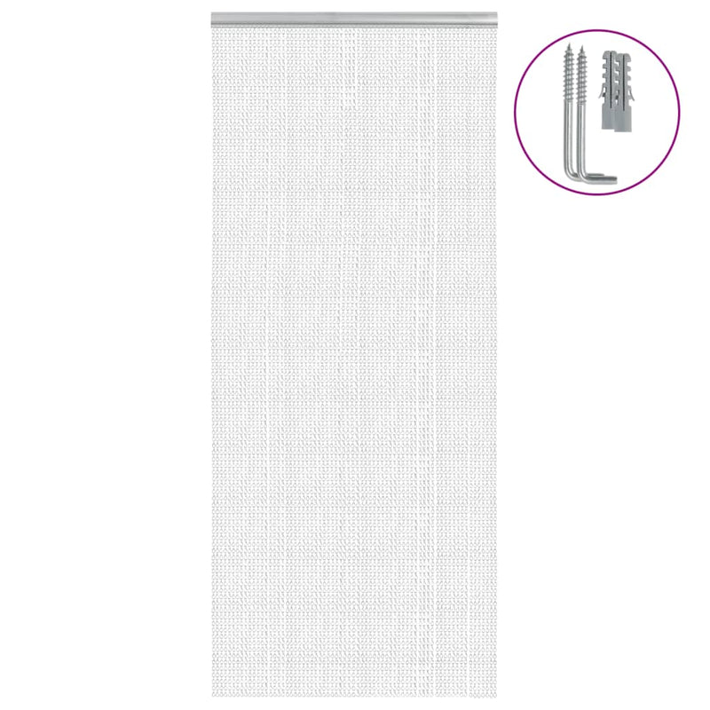 Catene di tenda a mosca vidaxl 90x220 cm in alluminio