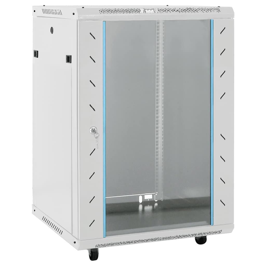 Gabinete de red Vidaxl con ruedas rotativas 15h 19 IP20 53x40x80 cm