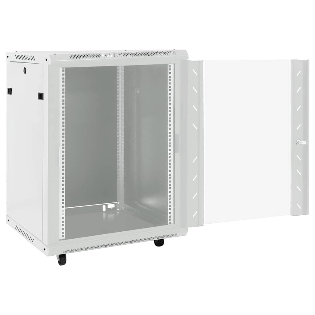 Gabinete de red Vidaxl con ruedas rotativas 15h 19 IP20 53x40x80 cm