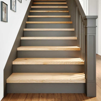 Vidaxx peldaños de escalera 4 piezas 90x25x2 cm roble macizo sin tratar