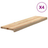 Vidaxl traptreden 4 st 100x25x2 cm onbehandeld massief eikenhout