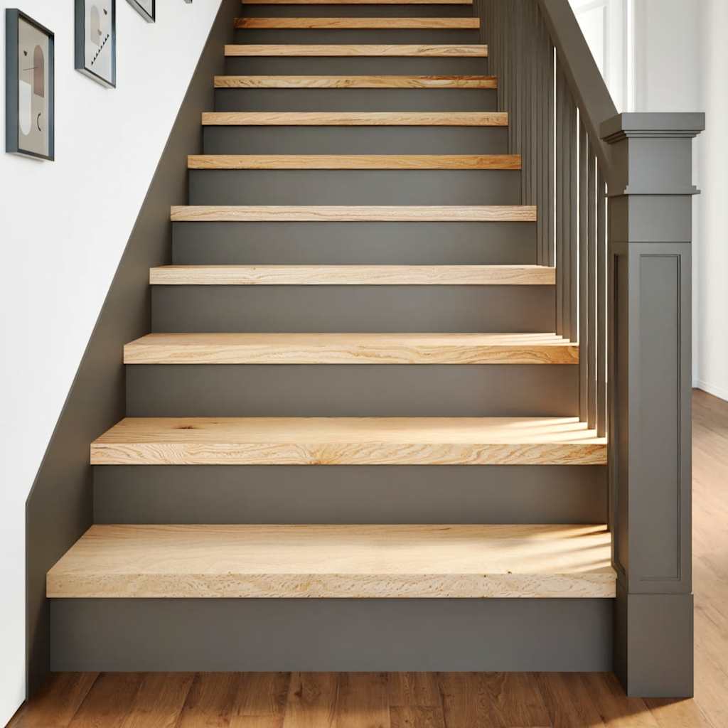 Vidaxl traptreden 4 st 100x25x2 cm onbehandeld massief eikenhout