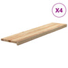 Gradini per scale Vidaxx 4 pezzi 120x25x2 cm rovere massello non trattato