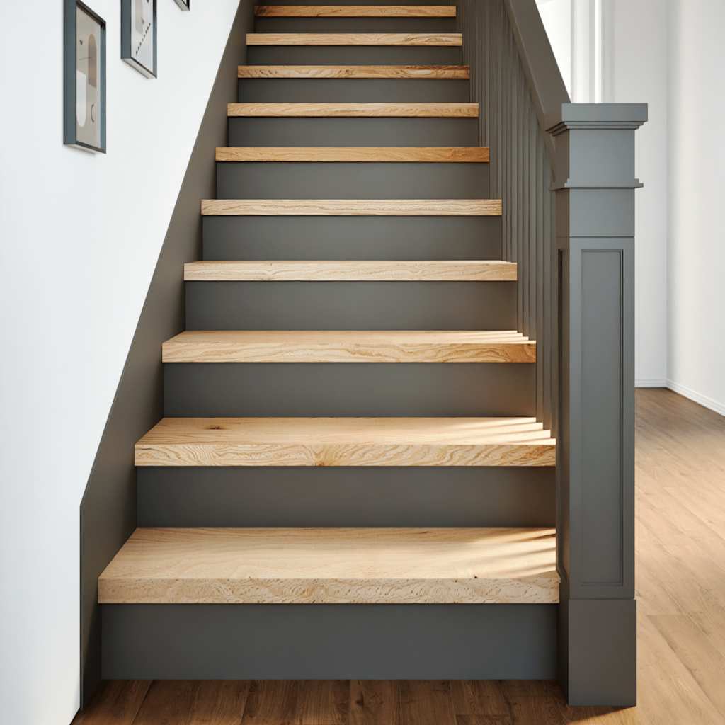 Vidaxx peldaños de escalera 4 piezas 70x30x2 cm roble macizo sin tratar