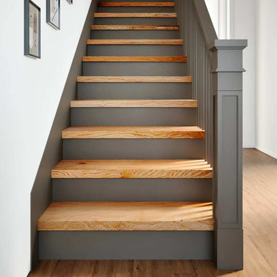 Vidaxx peldaños de escalera 8 piezas 80x25x2 cm roble macizo marrón claro
