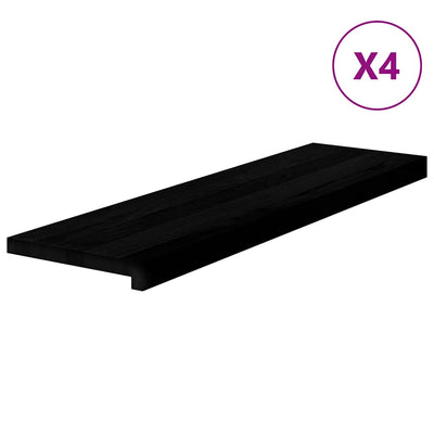 Gradini per scale Vidaxx 4 pezzi 90x25x2 cm rovere massello marrone scuro