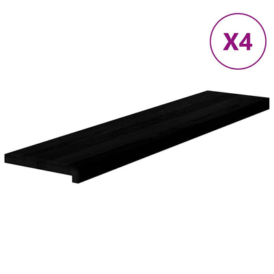 Vidaxx peldaños de escalera 4 piezas 110x25x2 cm roble macizo marrón oscuro