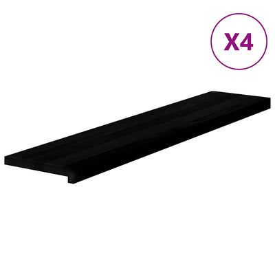 Vidaxx peldaños de escalera 4 piezas 120x25x2 cm roble macizo marrón oscuro
