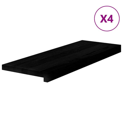 Vidaxx peldaños de escalera 4 piezas 70x30x2 cm roble macizo marrón oscuro