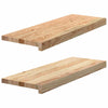 Vidaxl Pasos 2 ST 70x25x2 cm de roble sólido no tratado