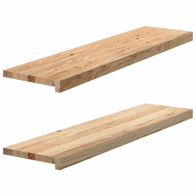 Vidaxl steps 2 st 100x25x2 cm Untreated solid oak