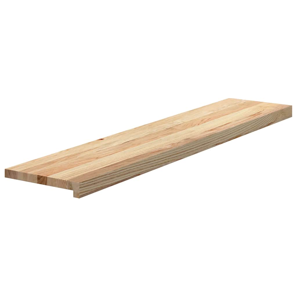 Vidaxl traptreden 2 st 120x25x2 cm onbehandeld massief eikenhout