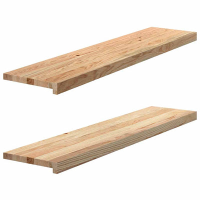 Vidaxl steps 2 st 110x30x2 cm untreated solid oak