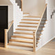 Vidaxl Pasos 2 ST 120x30x2 CM Oak sólido no tratado