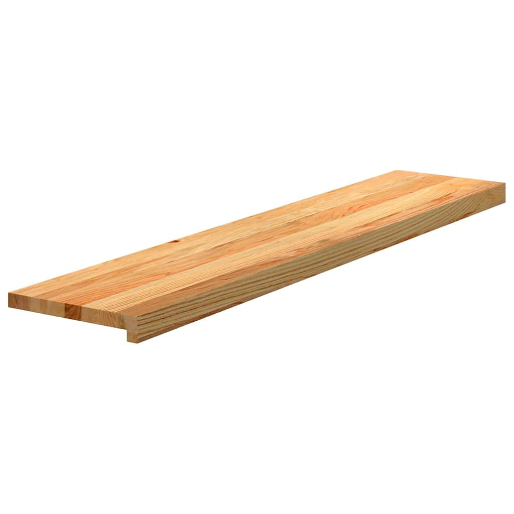 Vidaxl traptreden 2 st 120x30x2 cm massief eikenhout lichtbruin