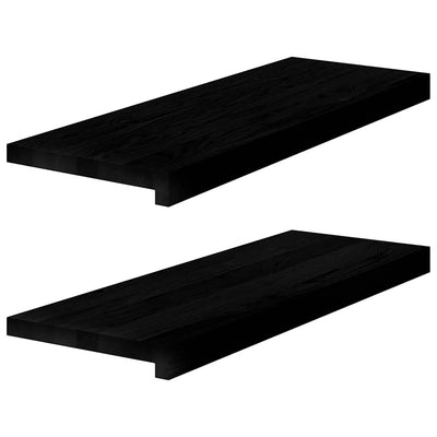 VIDAXL Passi 2 ST 70x30x2 cm Oak Solido marrone scuro