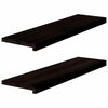VIDAXL Passi 2 ST 90x30x2 cm Oak Solido marrone scuro