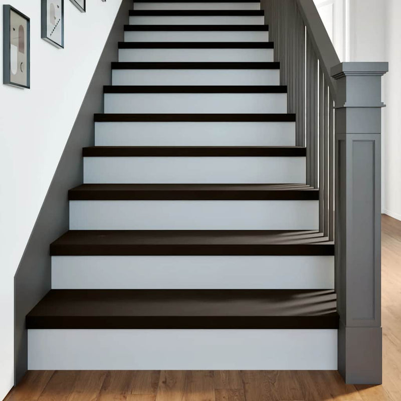 VIDAXL Passi 2 ST 90x30x2 cm Oak Solido marrone scuro