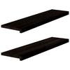 VIDAXL Passi 2 St 100x30x2 cm Oak Solido marrone scuro