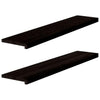 VIDAXL Passi 2 ST 120x30x2 cm Oak Solido marrone scuro