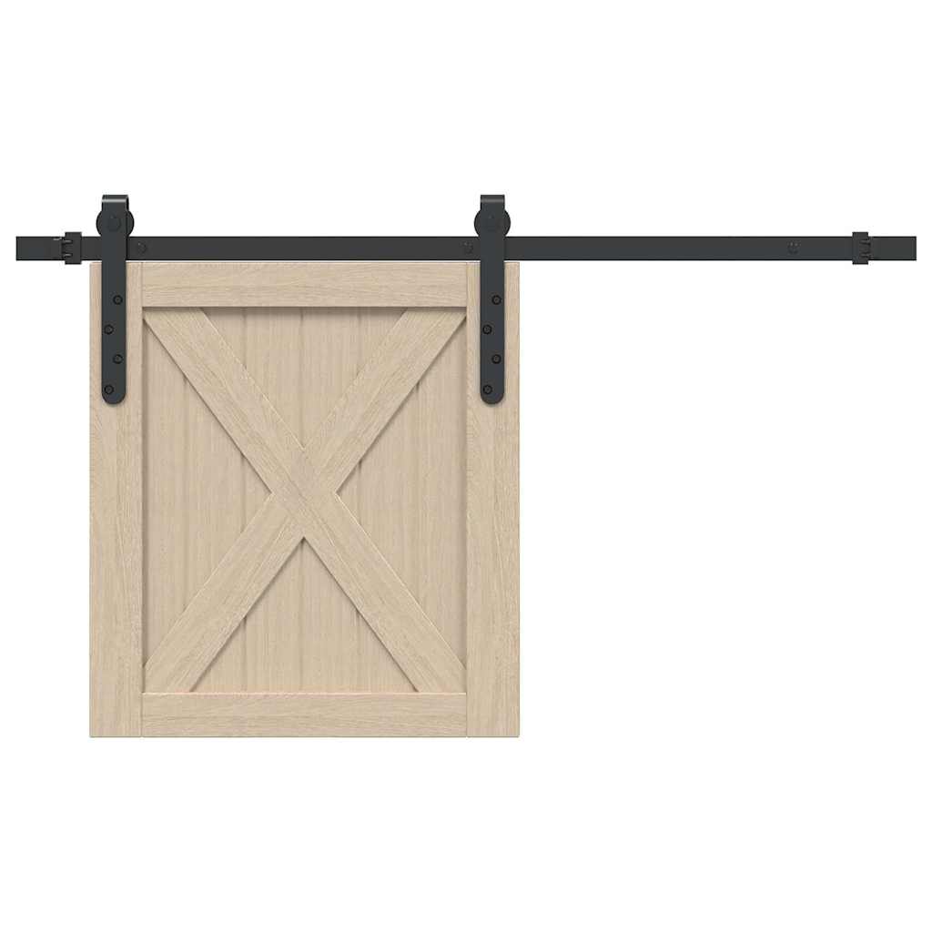 Suspensión Vidaxl Conjunto de acero al carbono de 91 cm de puerta corredera