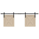 Suspensión Vidaxl Conjunto de acero de carbono de 152 cm de puertas correderas