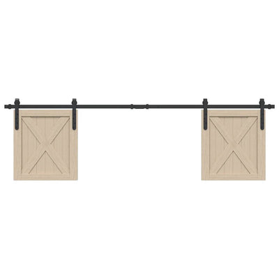 Suspensión Vidaxl establecido para puertas correderas de 183 cm de acero al carbono