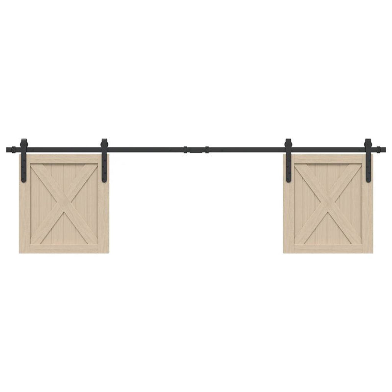 Vidaxl ophangset voor schuifdeur 183 cm koolstofstaal