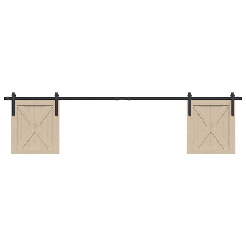 Vidaxl ophangset voor schuifdeur 213 cm koolstofstaal