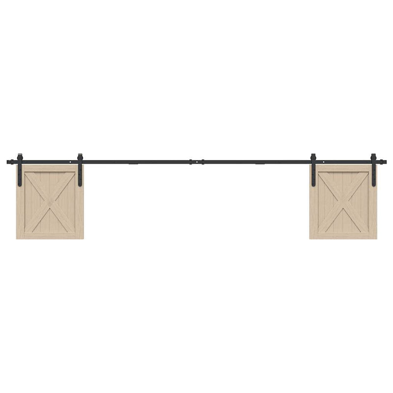 Vidaxl ophangset voor schuifdeur 244 cm koolstofstaal