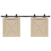Suspensión Vidaxl Conjunto de acero al carbono de 122 cm de puerta corredera