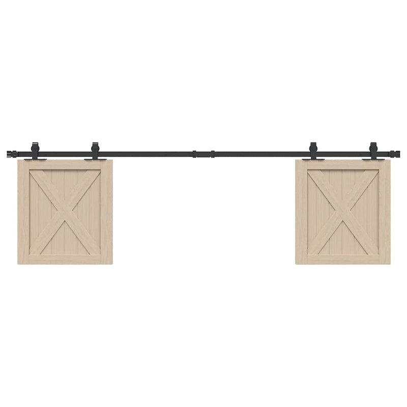 Vidaxl ophangset voor schuifdeur 183 cm koolstofstaal