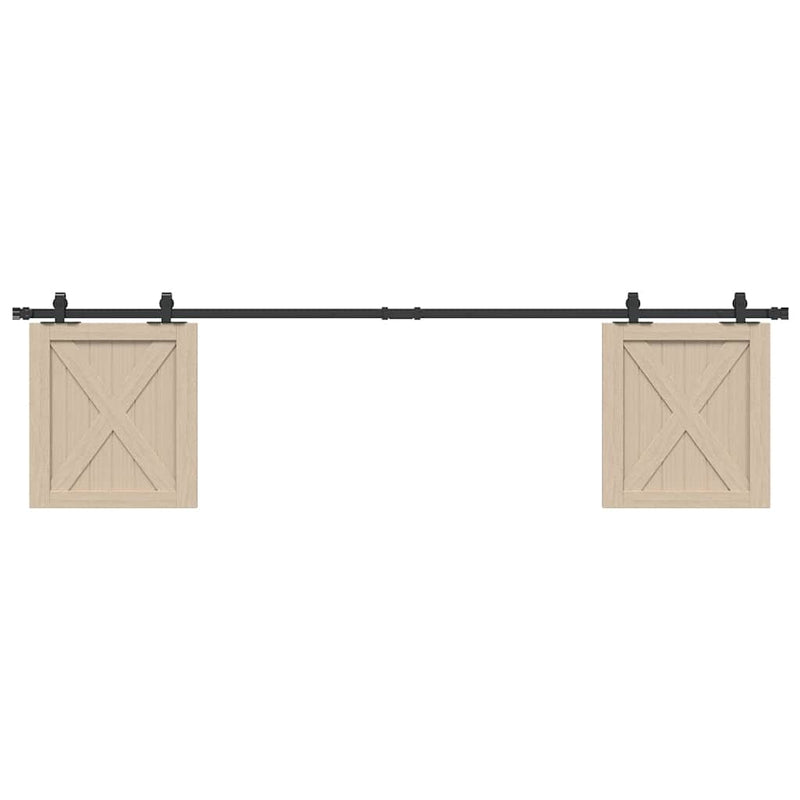 Vidaxl ophangset voor schuifdeur 200 cm koolstofstaal