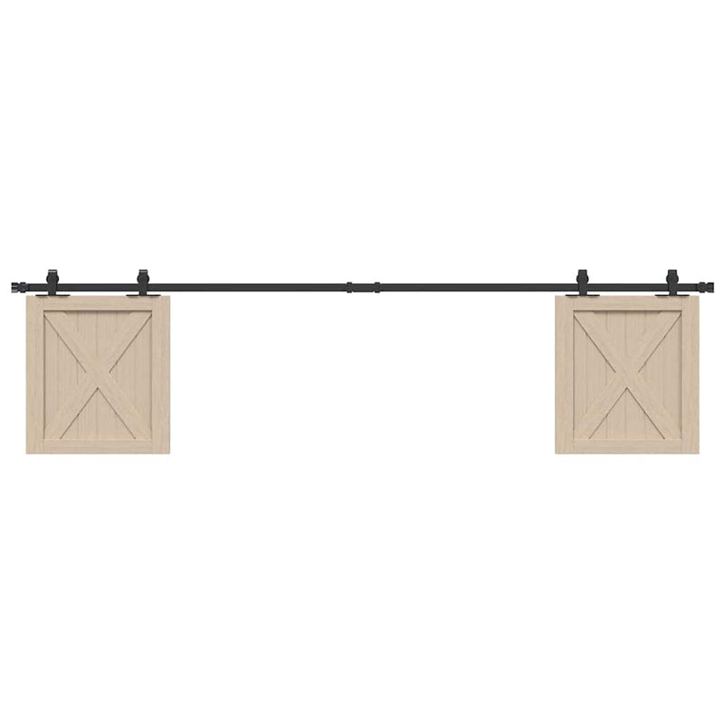 Vidaxl ophangset voor schuifdeur 213 cm koolstofstaal