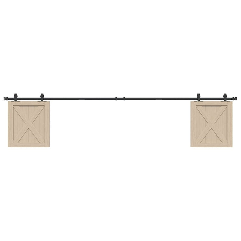 Vidaxl ophangset voor schuifdeur 244 cm koolstofstaal